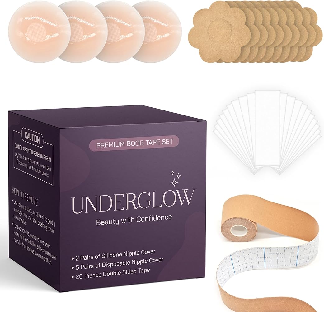 Read more about the article Underglow Body Tape Kit for Lift & Support – 4M Lift Tape, 2 Silicone Cover Pads, 20 Fashion Tapes, 10 Disposable Covers – Invisible, Sweat-Resistant, Skin-Friendly Adhesive Beige