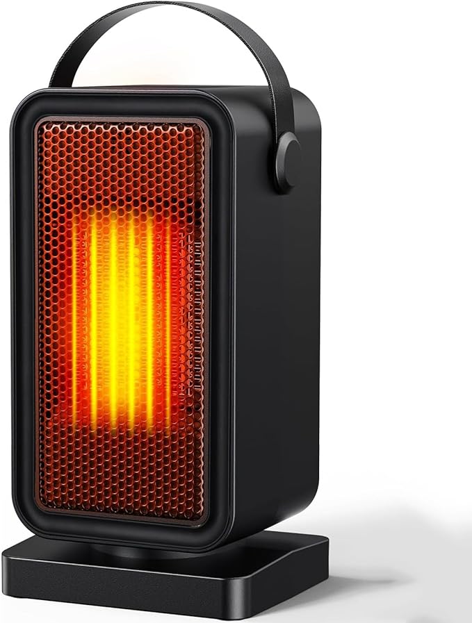 Read more about the article Fan Heater, Energy Saving, Electric Fan Heater, Energy Saving 600 W, PTC Ceramic Fan Heater, Overheating & Tilt Protection, 2 Settings Thermostat, 12 Hour Timer, for Office, Home, Dormitory, Bathroom