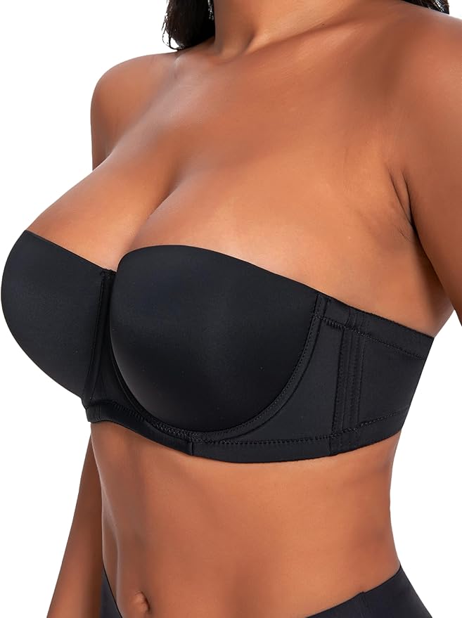Read more about the article Women’s Strapless Bra with Clear Straps for Large Bust
