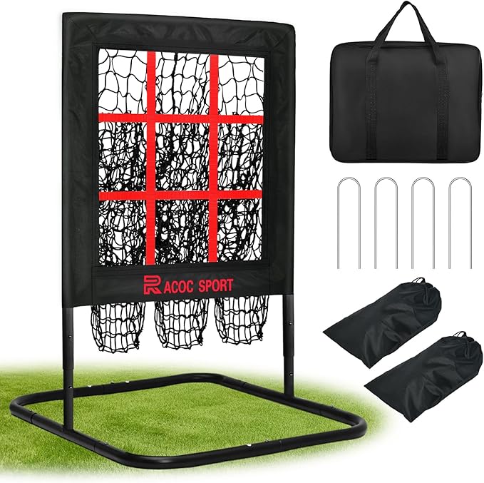 Read more about the article 9 Hole Pitching Net with Strike Zone