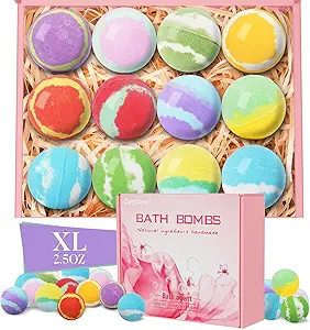 Read more about the article Bath Bombs for Women, 12 Pcs XL Organic Natural bathbombs with Shea Butter & Safe Oi