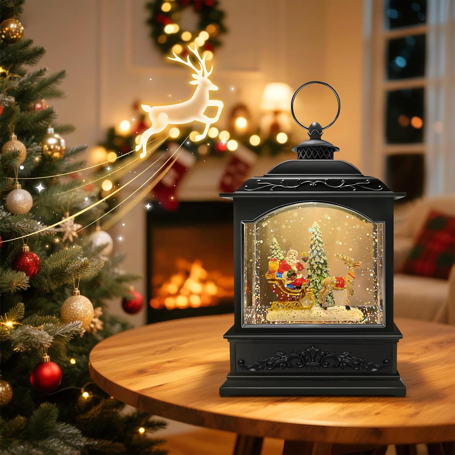 Read more about the article Christmas Snow Scene Square Lamp