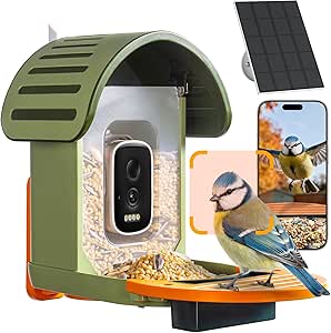 Read more about the article Smart Bird Feeder with Camera, 2.5K UHD Bird Feeder Camera Solar Powerd, Sensitive AI