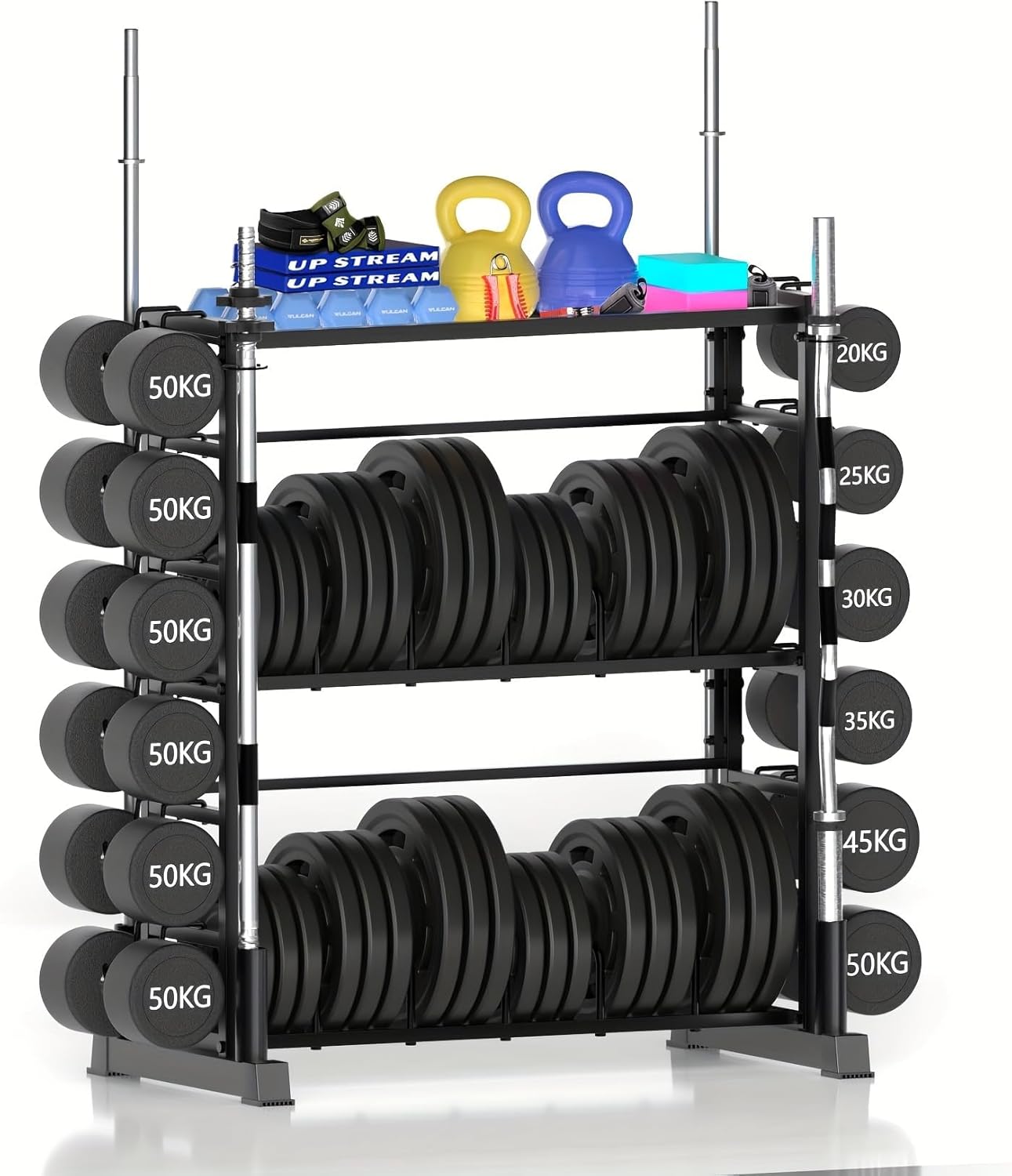 Read more about the article Hantelablage – Hantelscheibenständer für Heim-Fitnessstudio, Peloton-Gewichte für 1224.7 kg, große 3-stöckige Kugelhantel-Rack, Langhantelständer, Workout-Ausrüstung, Krafttraining, Hantelständer