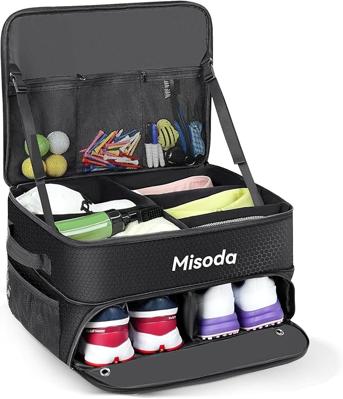 Read more about the article Golf Trunk Organizer with Shoe Storage, Golf Gifts for Men,2-Pair Capacity, Waterproof Car Trunk Locker