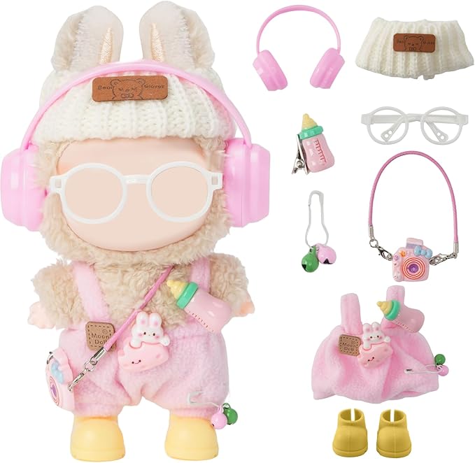 Read more about the article 8-Piece Set Dolls Clothes(NO Doll), 17cm Dolls Cute Outfit Accessories, Small Clothes Set