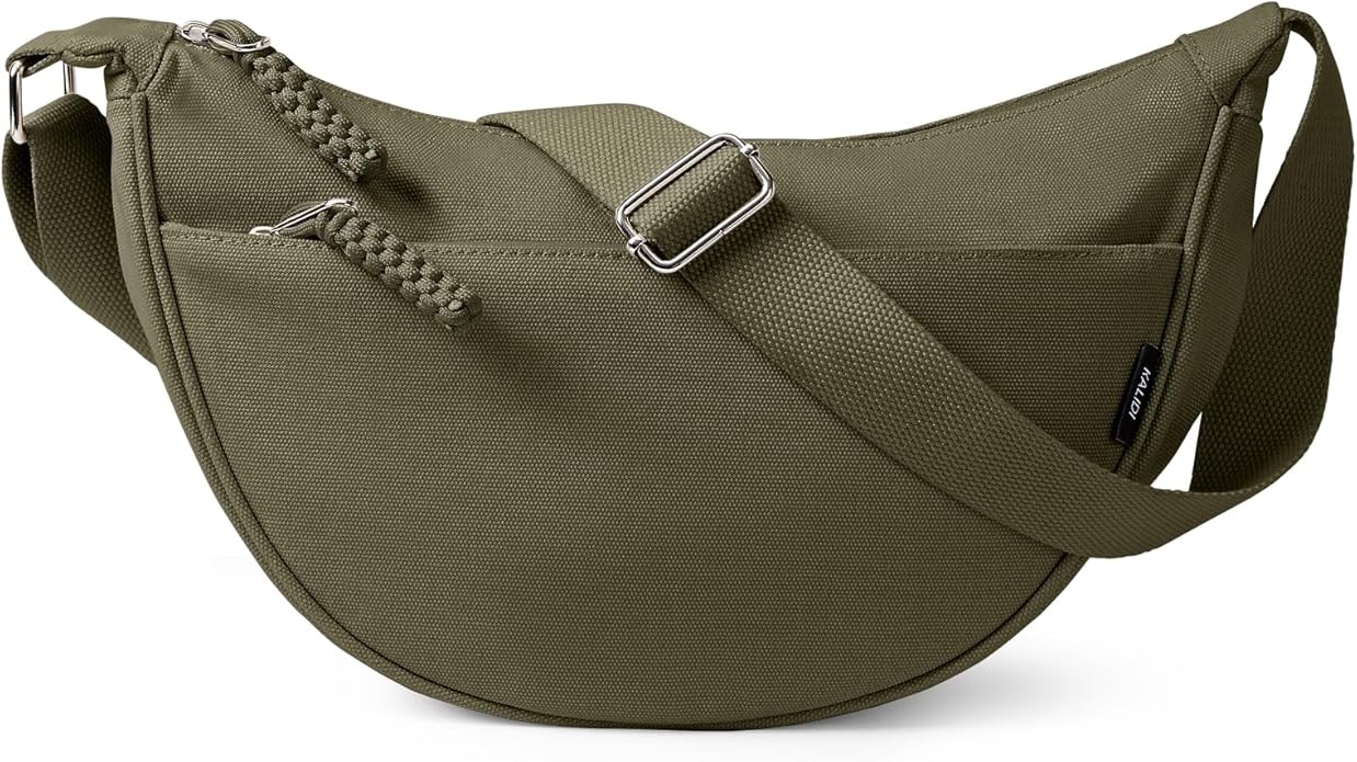 Read more about the article KALIDI Crossbody Bag Damen Halbmond Handtasche Multi-Tasche canvas mit verstellbarem Gurt Stylische Umhängetasche für Schule Arbeit Einkauf Sport Alltag Reisen
