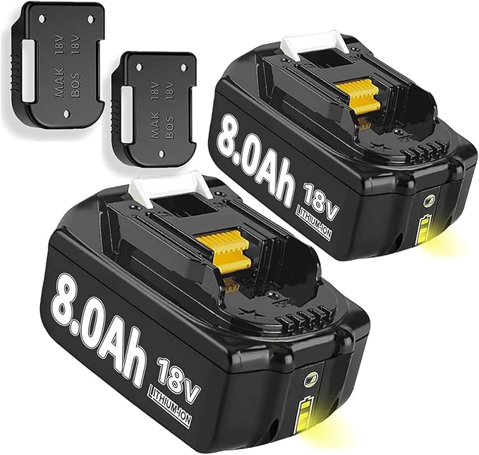 Read more about the article 2 x 18 V 8.0 Ah Replacement Battery for Makita BL1860B BL1860 BL1840 BL1830 BL1815 BL1835 BL1860B BL1850B BL1845 BL1850 194205-3 LXT-400 with LED Tool Battery
