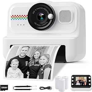 Read more about the article HiMont Children’s Camera Instant Camera 1080P Instant Camera Children with 32GB Card & 3 Rolls of Printing Paper, Funny Children’s Toy Gifts for Boys & Girls from 3-12 Years