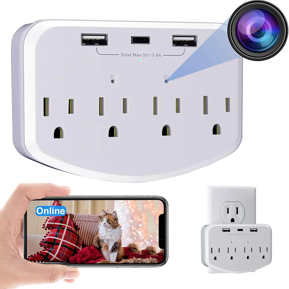 Read more about the article 1080 Wireless Mini Small Nanny Cam Wall Outlet WiFi Camera Indoor Camera for Home Security