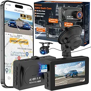 Read more about the article 4K Dashcam Front and Rear Camera with Voice Control