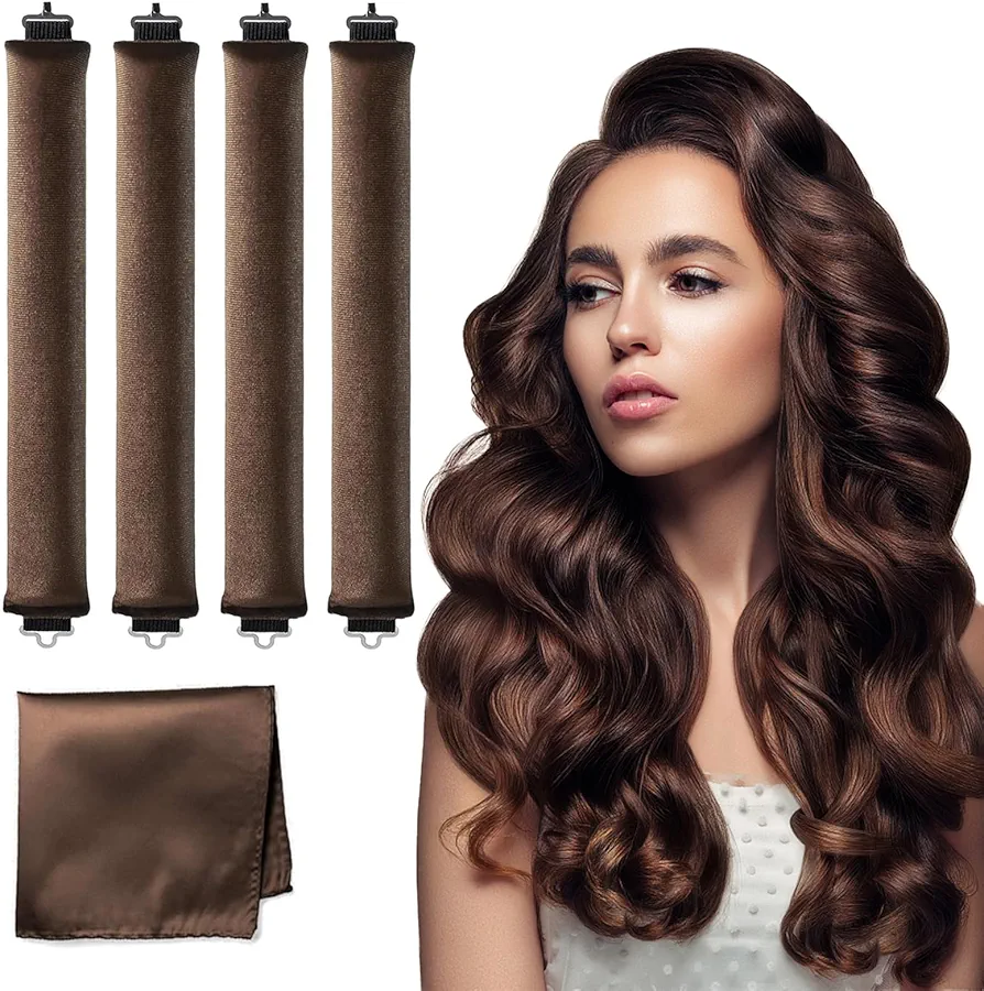 Read more about the article Heatless Hair Curler Velvet, Heatless Curls Overnight Hair Curlers to Sleep in, Overnight Rods Heatless Curls for Short Long Hair All Hair Types Styling