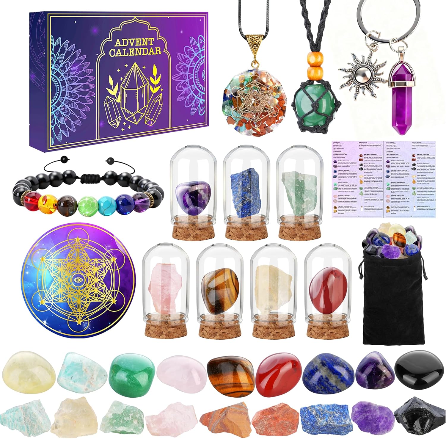 Read more about the article Edelstein Adventskalender für Frauen – 2025 Adventskalender Erwachsene Steine Kristalle mit Wunschflasche, Weihnachtskalender Heilsteine Set für Damen,Mädchen, Advent Calendar Chakra Steine Geschenke