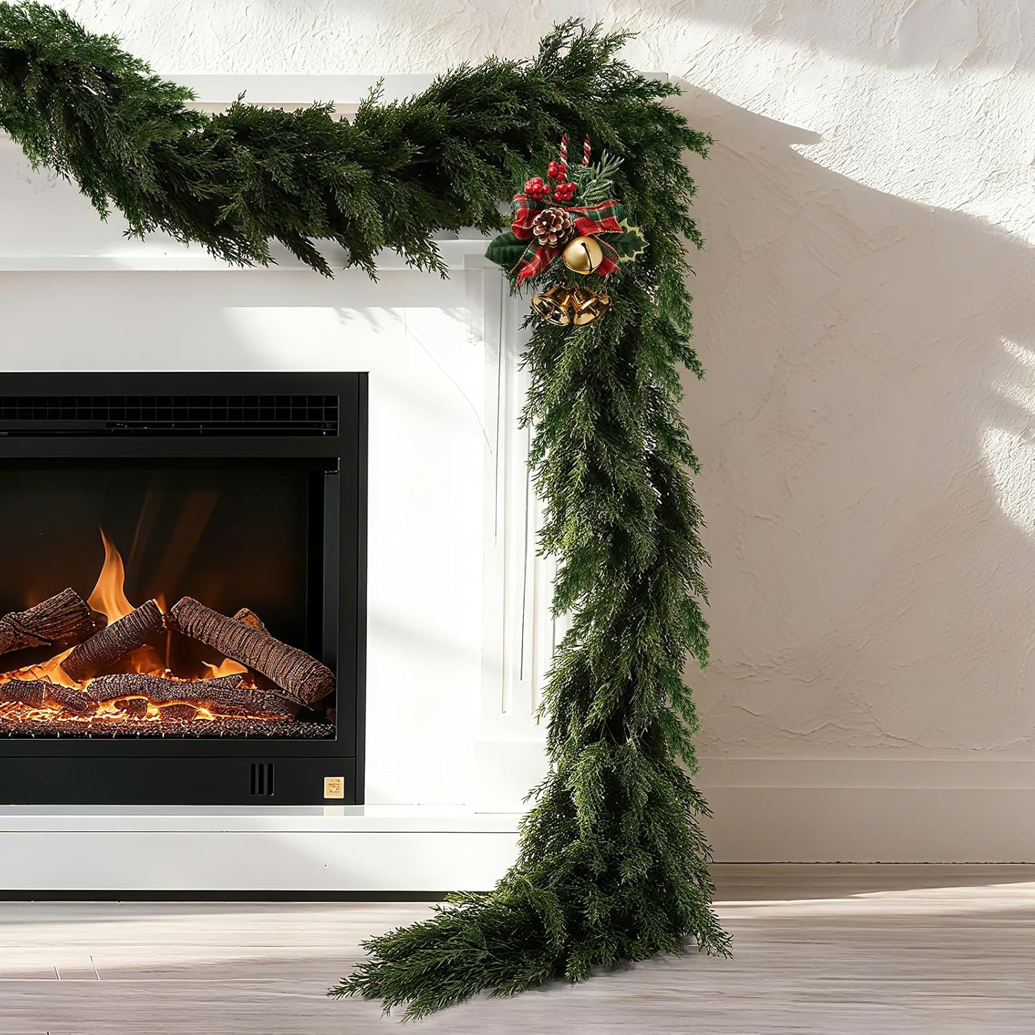 Read more about the article 6 Ft Christmas Garland, Real Touch Cedar Garland for Holiday Décor