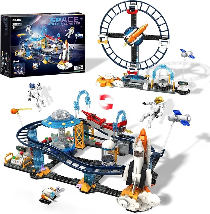 Read more about the article 2-in-1 Space Roller Coaster Building Block Set