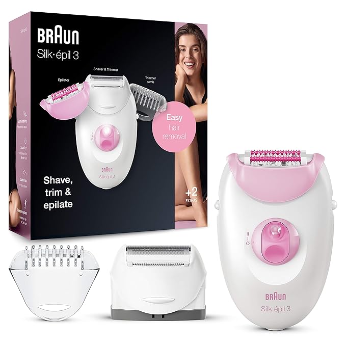 Read more about the article Braun Epilator Silk-epil 3 3-270, Hair Removal Device