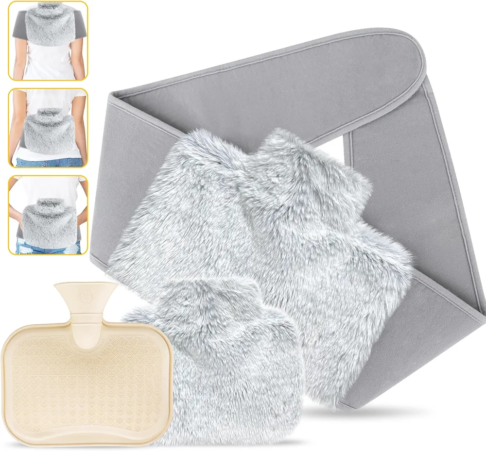 Read more about the article Hot Water Bottle Belt with Cover Fluffy, Wrap Around Hot Water Bottle for Body Neck Shoulder Back Waist Period, Wearable Hot Water Bottle Pouch Hot Water