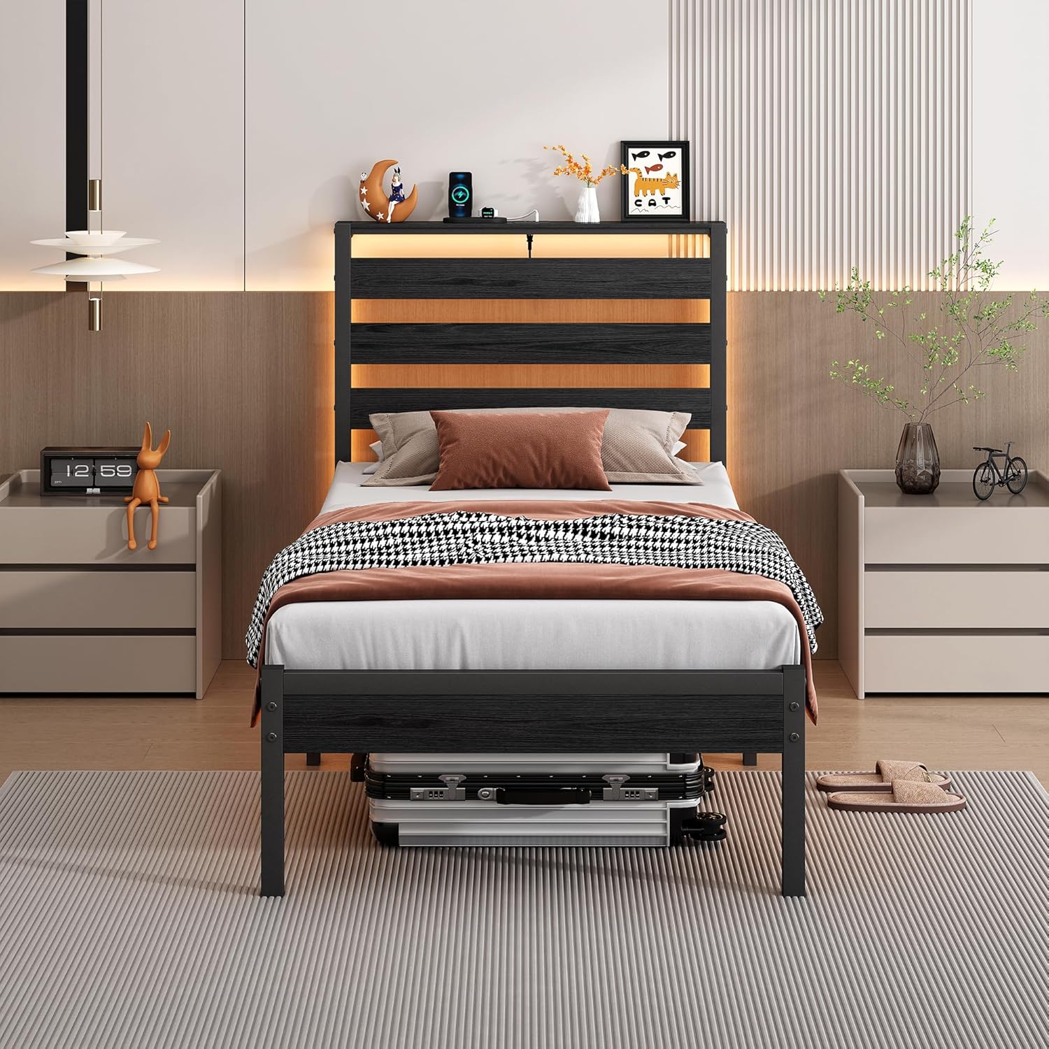 Read more about the article 14 Inch Classic Metal Platform Bed Frame-Twin Bed Frame
