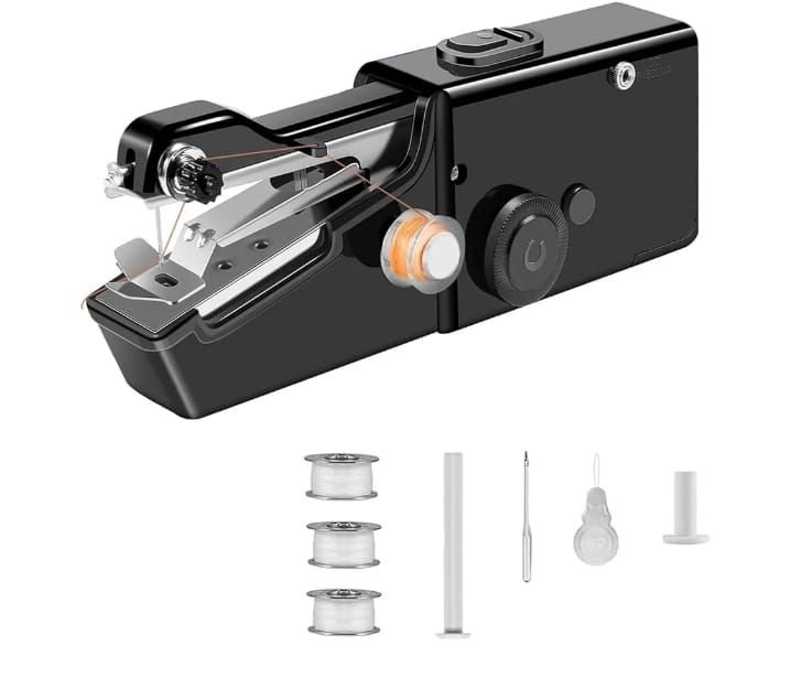 Read more about the article YwuLy Handnähmaschine, Tragbare Mini-Nähmaschine, Kabellose Tragbare Elektrische Handnähmaschine Mit Nähzubehör für Anfänger, Schnell Zu Nähen Geeignet,für Kleidung,Stoffe,Cutains,Home Travel(schwarz)