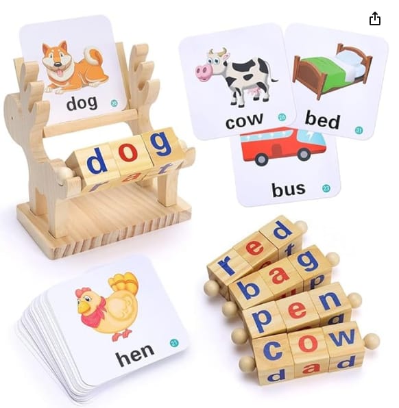 Read more about the article Montessori Wooden Spelling Letters Toys