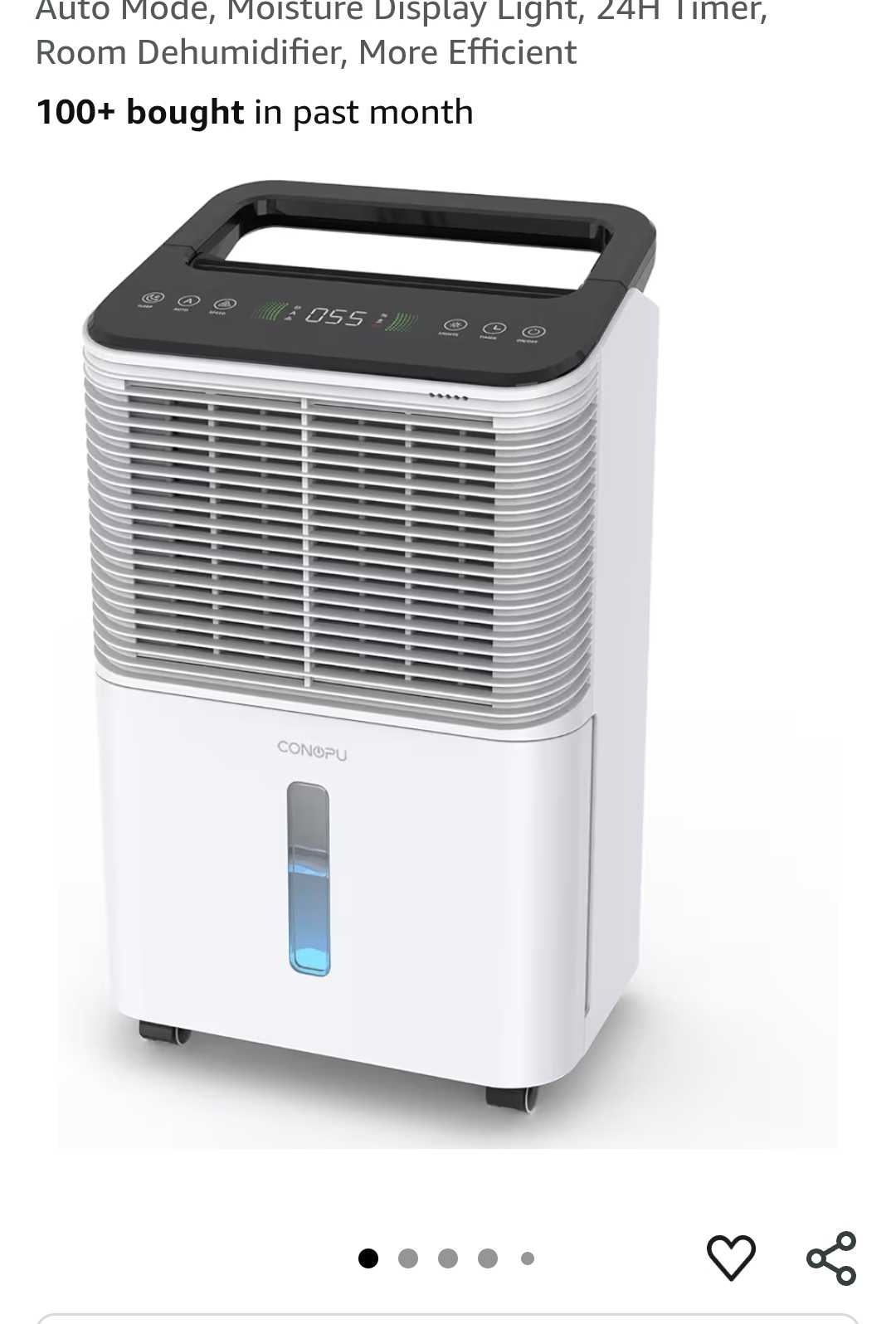 Read more about the article CONOPUPlus Dehumidifier 16L/Day, Ultra-Quiet Electric Dehumidifier, Intelligent Central Control, Auto Mode, Moisture Display Light, 24H Timer, Room Dehumidifier, More Efficient