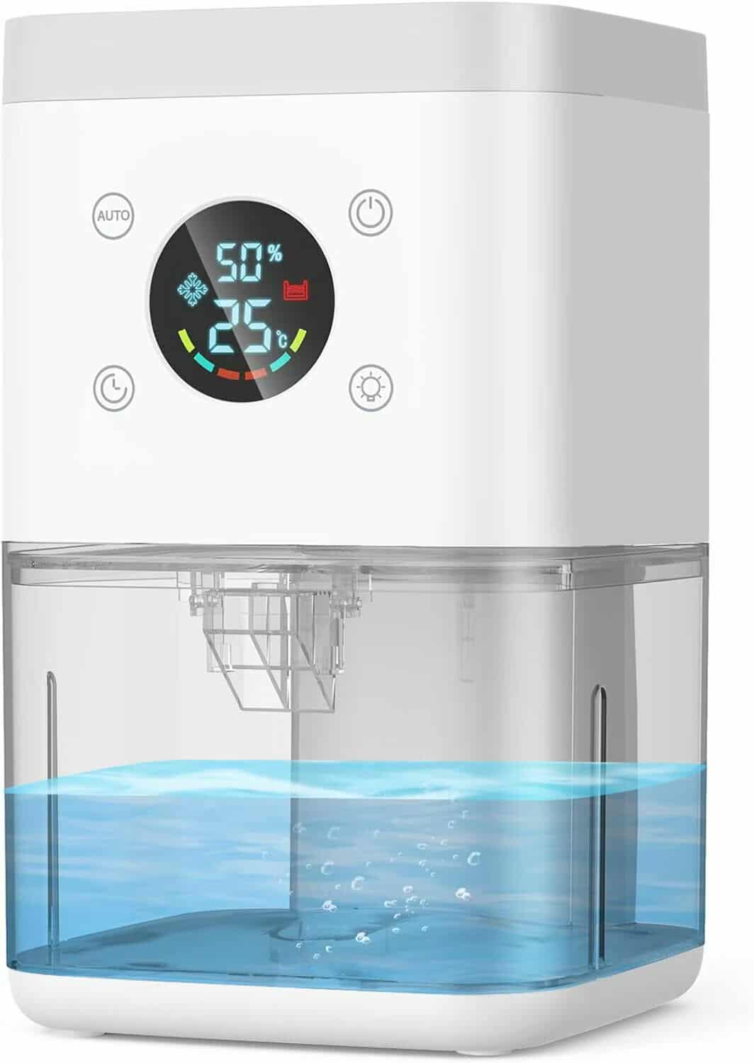 Read more about the article Electric Dehumidifier, 1800 ml Room Dehumidifier, Quiet Dehumidifier with Defrosting & Intelligent Dehumidification Function, Air Purification and Against Moisture, Ideal for Bedroom, Bathroom, White