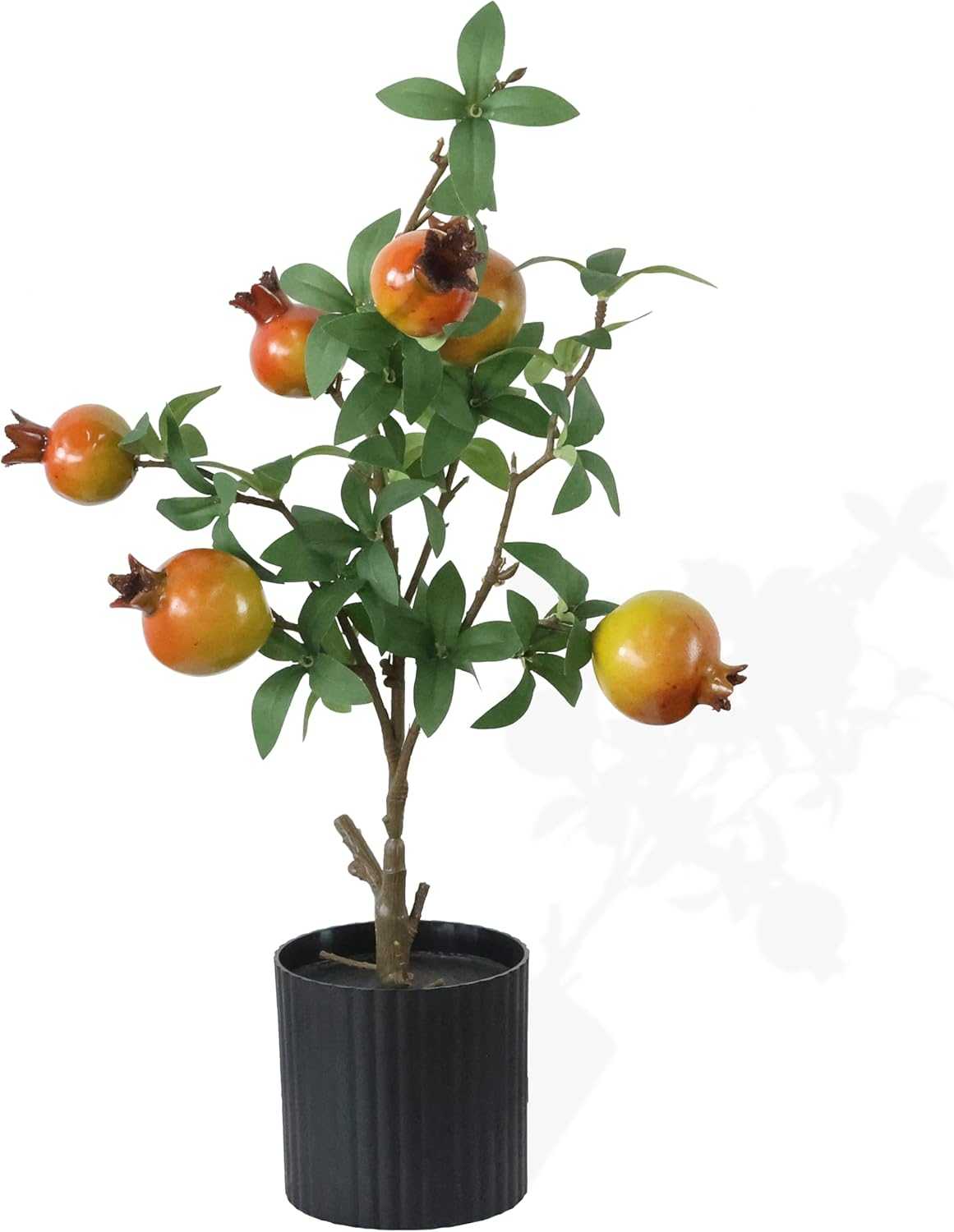 Read more about the article Artificial Pomegranate Tree with Fruits, 19 Inch Potted Plant, Decorative Faux Botanical in Black Container, for Home, Office and Living Room Tables, Highly Realistic Decoration