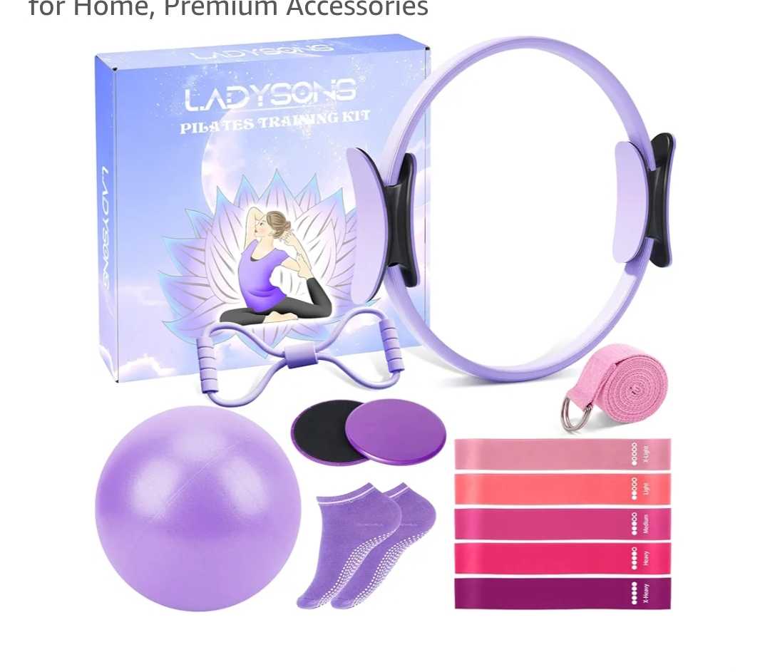 Read more about the article Pilates Ring Set – Pilates Essential Kit with 12.6 Inches/32 cm Magic Circle, Pilates Ball, Pilates Bands, Sliding Disks & Training Poster etc., Fitness Equipment for Home, Premium Accessories