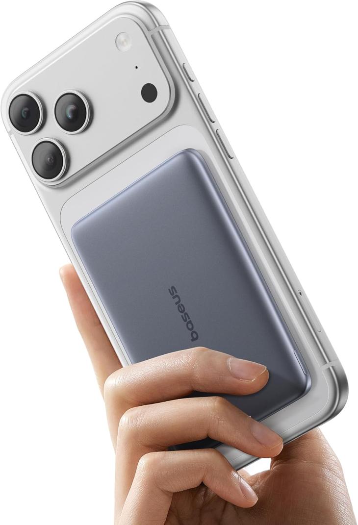 Read more about the article Baseus Picogo Power Bank, 0.3″ Ultra Slim 5000mAh MagSafe Portable Charger, Card-Size Magnetic Battery Pack with USB-C Braided Cable, Alloy Wireless Charger