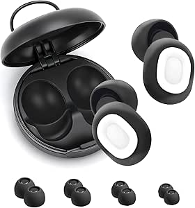 Read more about the article Ear Plugs for Sleep, Up to 45dB Noise Cancelling Reusable Silicone Earplugs with 8 Sizes (XS/S/M/L) & Case – Comfortable Hearing Protection for Sleeping, Travel, Work, and Concerts