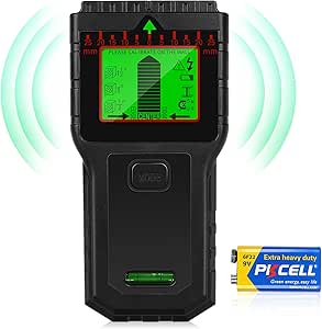 Read more about the article Stud Finder Wall Scanner – 8 in 1 Stud Detector with LCD Display & Audio Alarm, Wire Detector for Wall Wood AC Wire Metal Studs Cable Joist Pipe Detection (Black)