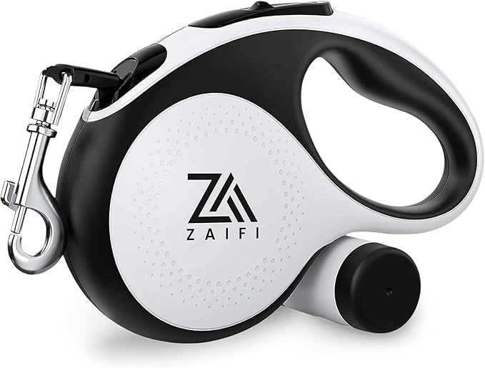 Read more about the article Retractable Dog Lead with Poo Bag Holder, 5m/16ft Extendable Dog Leash with 360° Tangle-Free Design, Suitable for Dogs Up to 30Kg/66Lbs Anti-Slip Handle and One-Handed Brake.