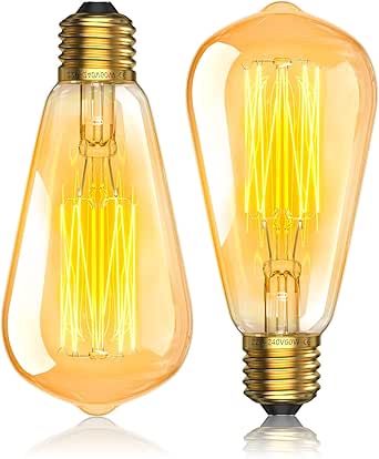 Read more about the article BrightArk Vintage Light Bulbs E27 Vintage Edison Screw Decorative Light Bulbs, Dimmable Filament Decorative Bulb, Amber Glass Vintage Bulbs, ST64 Warm White 2700K, 540LM, 220-240V, 2 Pack