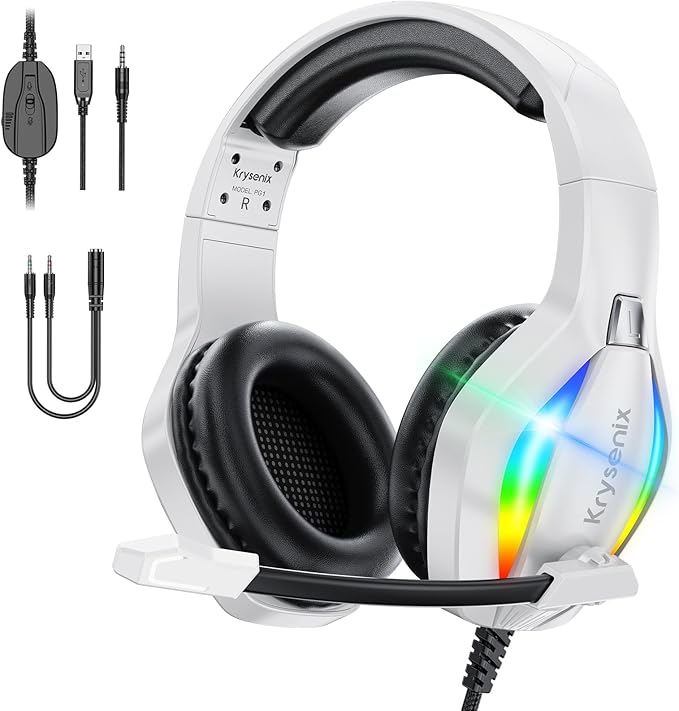 Read more about the article PG1 RGB Gaming Headset for PS4, PS5, PC, Nintendo Switch, Xbox, Headset with LED and Gaming Headphones with