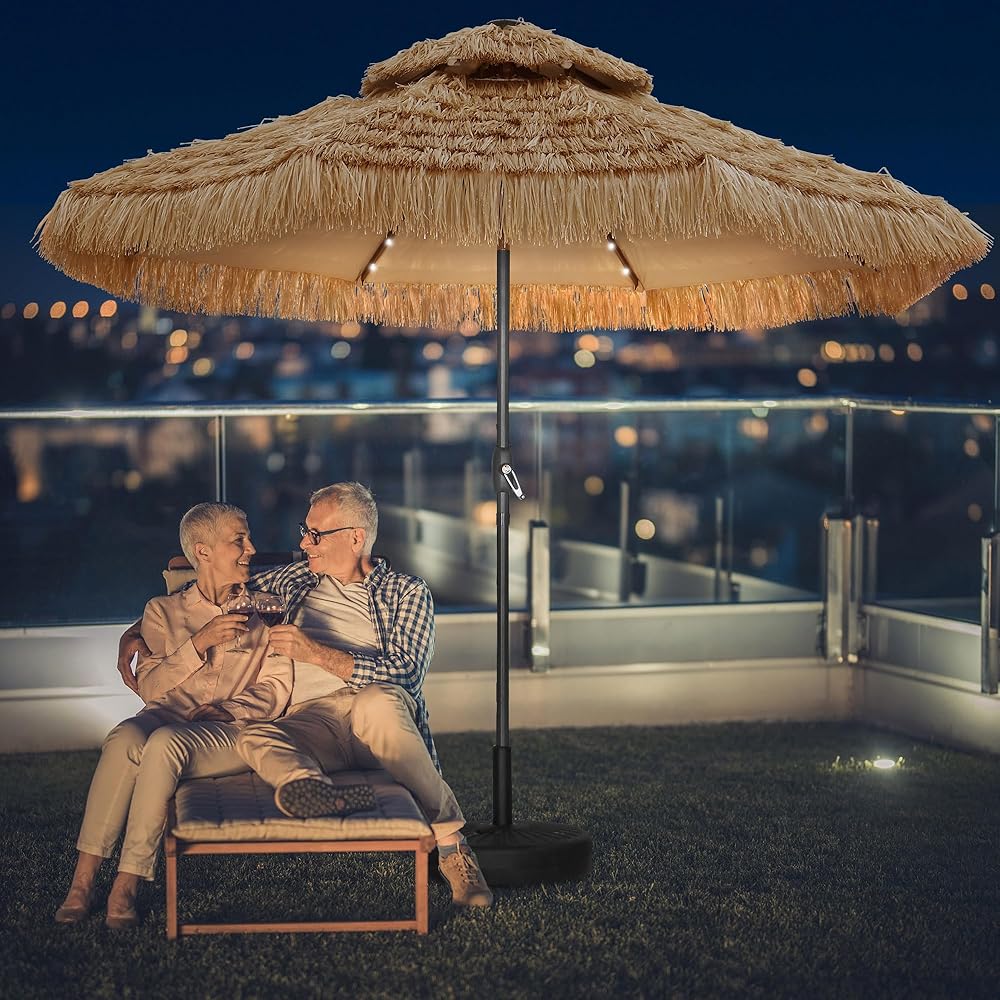 Read more about the article 9 FT 32 LED Hula Thatched Tiki Umbrella
