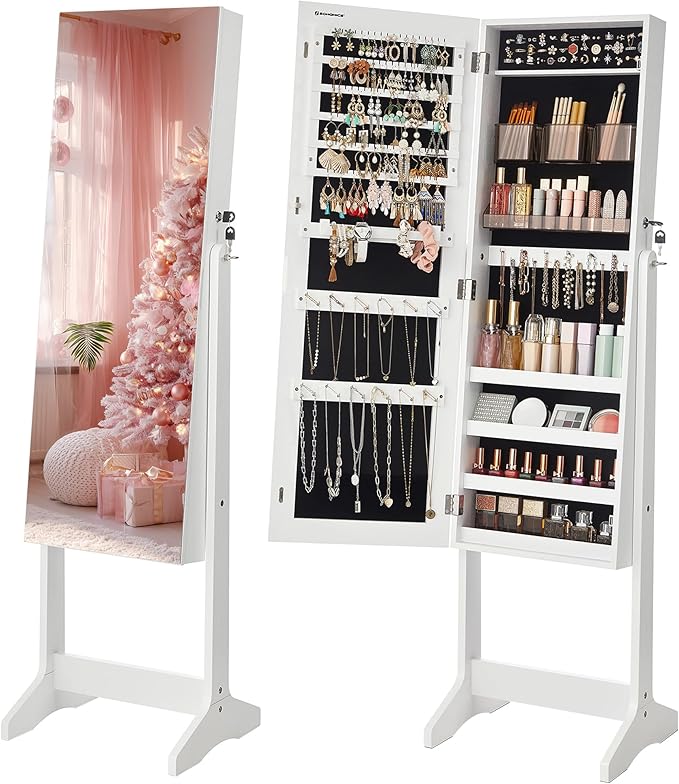 Read more about the article Songmics JJC002W01 Standing Mirror Cabinet