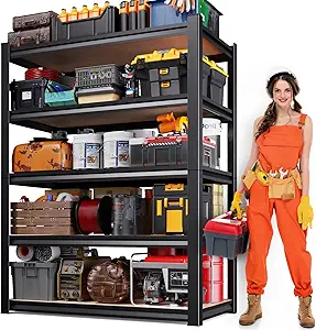 Read more about the article 71″H Garage Shelving-2050LBS 5 Tier Storage Shelves,
