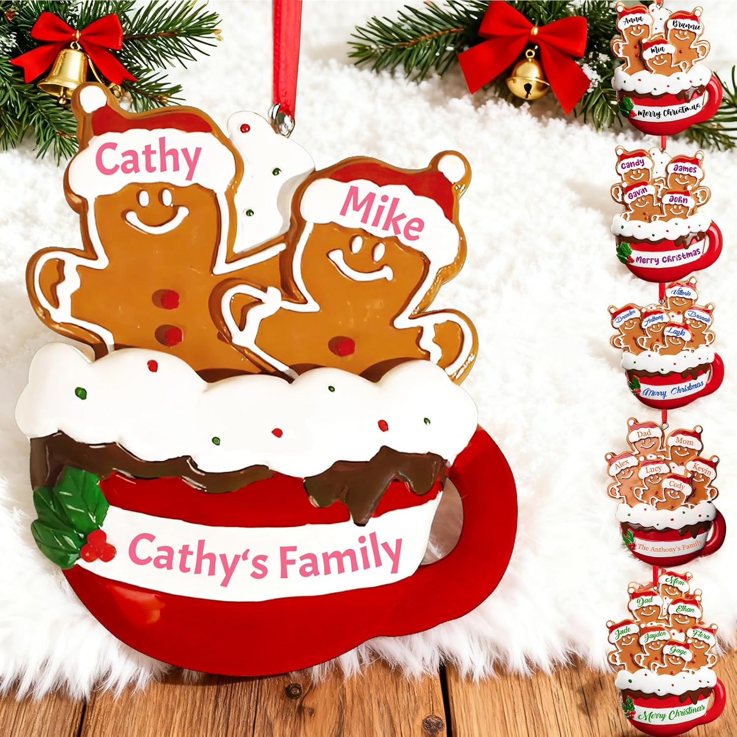 Read more about the article Personalized Gingerbread House Family Christmas Ornament