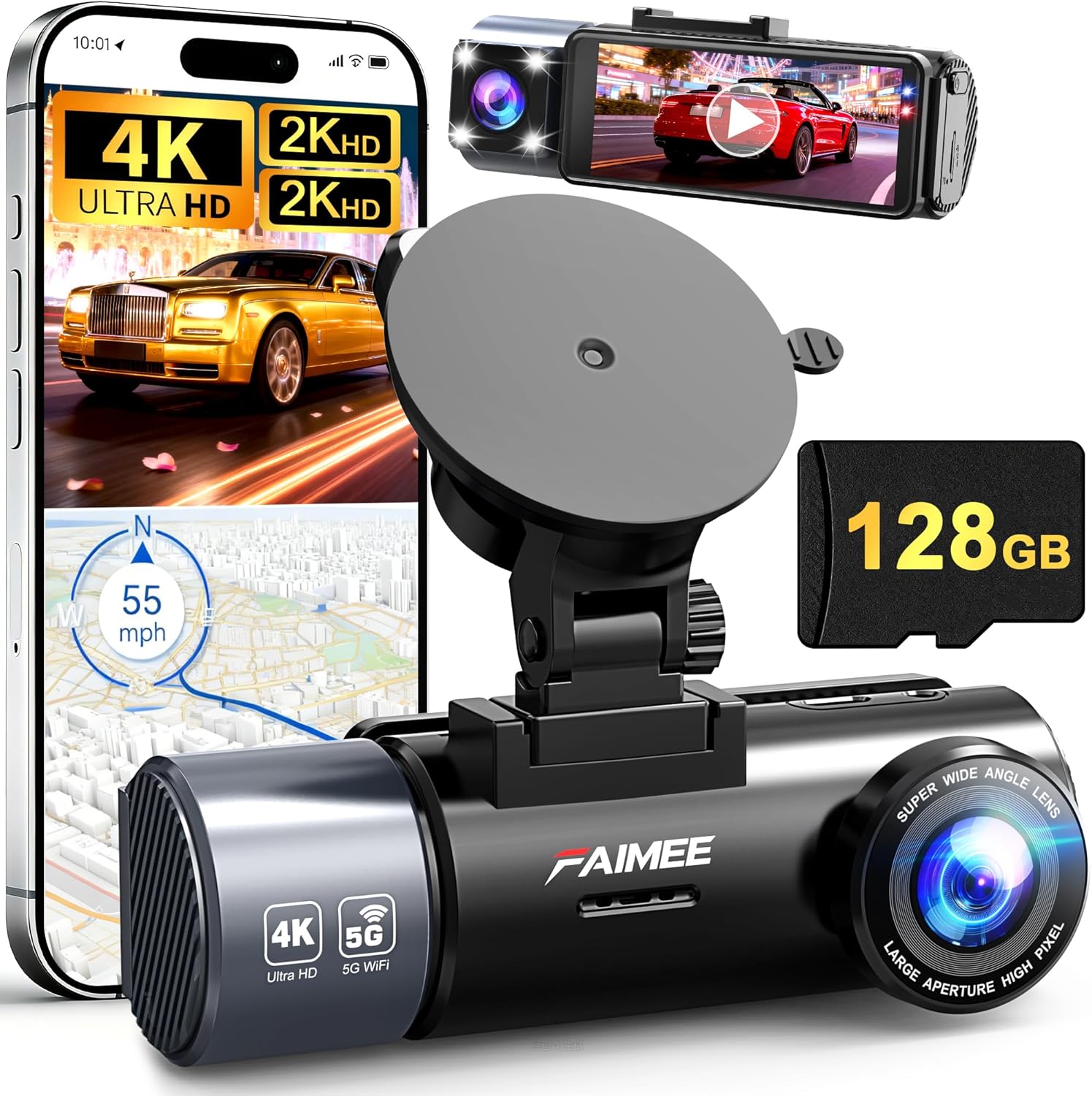 Read more about the article 4K Dash Cam Front and Rear with GPS