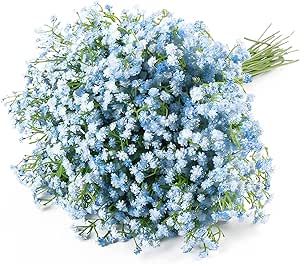 Read more about the article 12 Pcs Artificial Flowers, Blue Artificial Gypsophila, Baby Breath Flowers Artificial, Gypsophila Artificial Flowers Fake Flowers Decorative for Wedding Bouquet Party Decorations