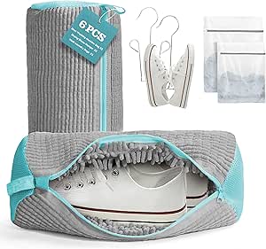 Read more about the article Shoe Washing Machine Bag 6 Pcs – Trainer Washing Machine Bag with Secure Zipper | Mesh Laundry Protector & Tumble Dryer Safe | Fits Trainers, Sneakers & Canvas Shoes