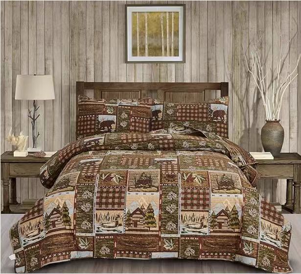 Read more about the article Moose Bear Quilt Set Full/