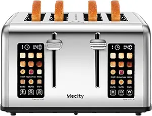 Mecity 4 Slice Toaster with Touch Screen Control