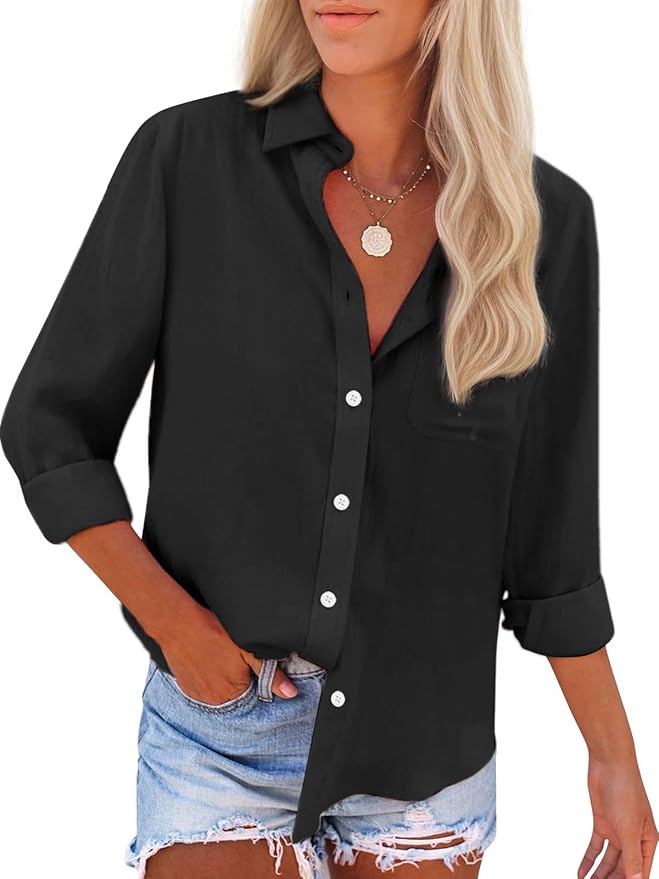 Read more about the article white button down shirt women