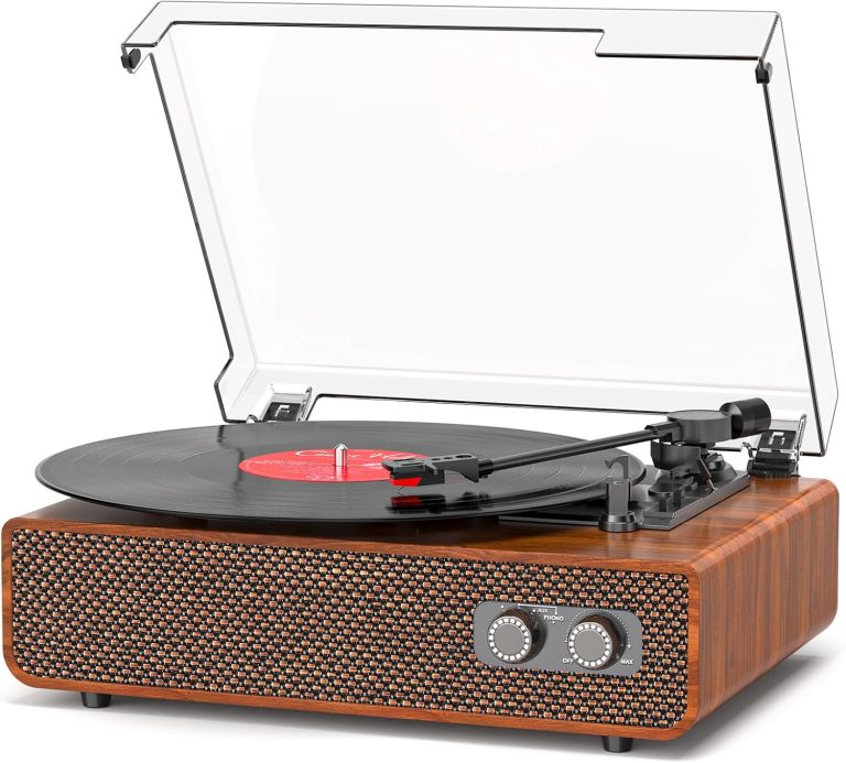 Vinyl Record Player Bluetooth with Upgraded Speakers