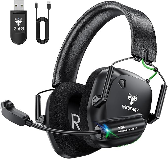 Read more about the article Gaming Headset Wireless, 2.4G Wireless Gaming Headset with Microphone