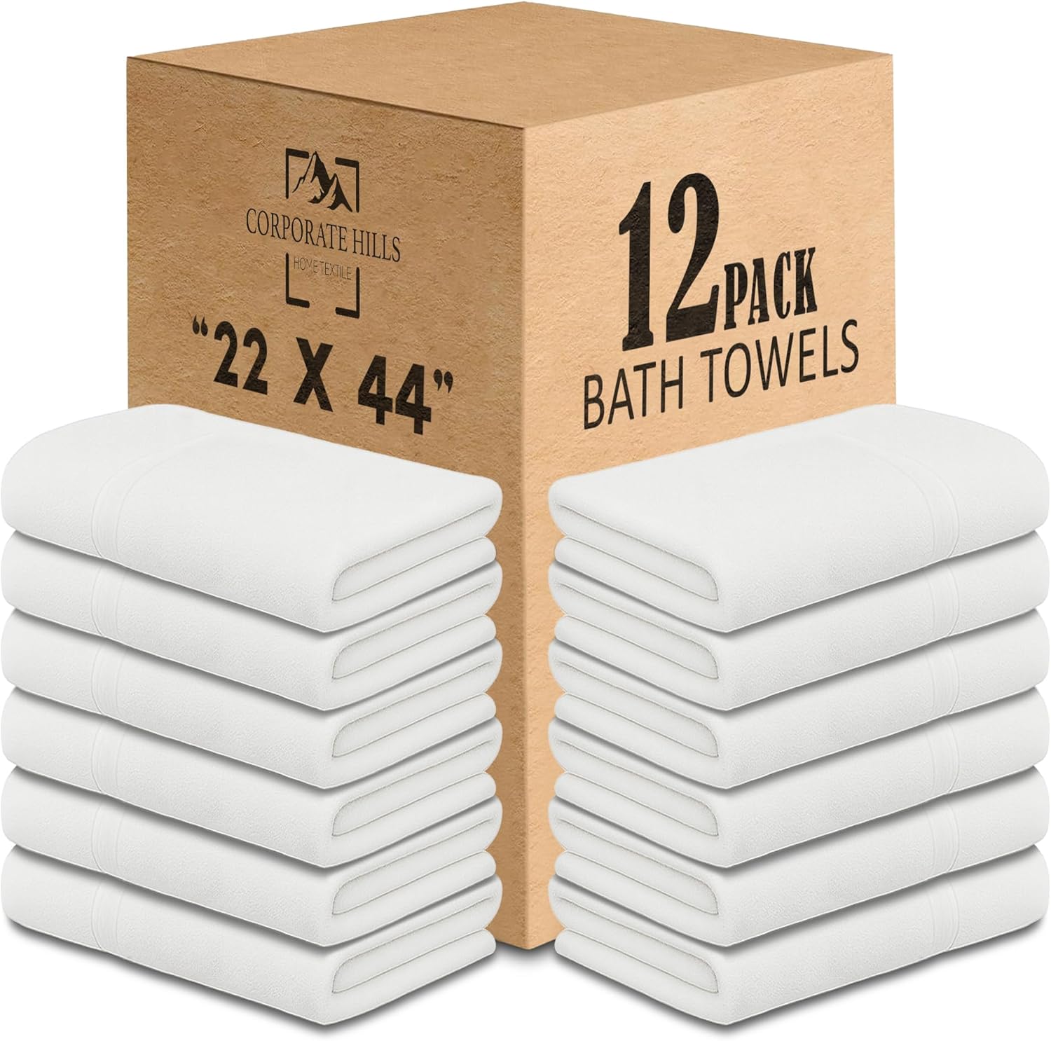 Read more about the article bulk white towels(24×48)pack12 white