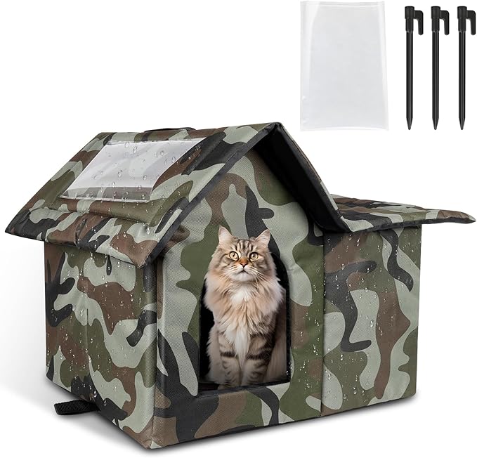 Read more about the article Outdoor Cat House Weatherproof, Large Weatherproof Cat Bed for Indoor