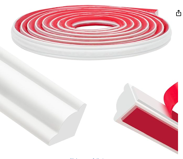 PVC Quadrant Trim 2.5M – Self Adhesive Paintable