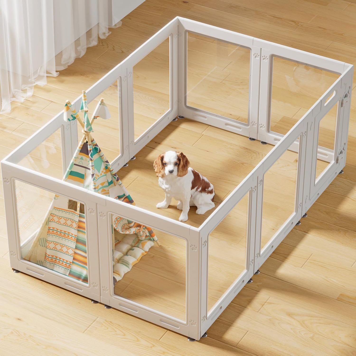 Read more about the article Clear Acrylic Dog Playpen with Door